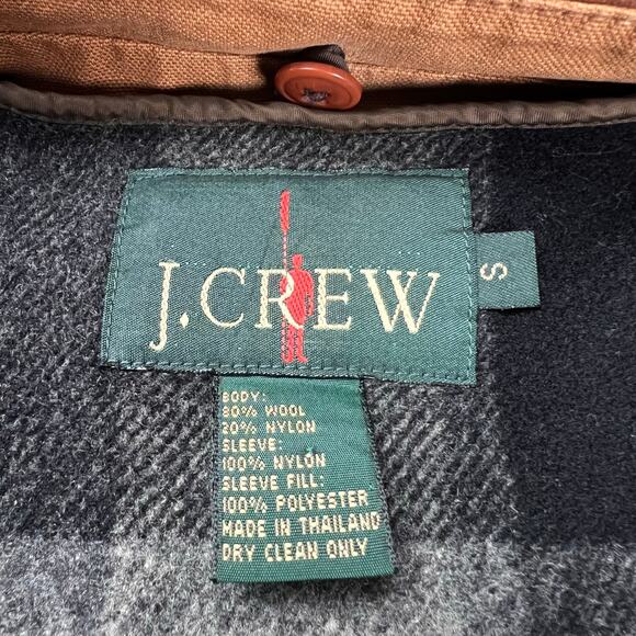 J. Crew Brown Chore Coat Jacket Men's size Small Removable Wool Liner Button up - Picture 3 of 9